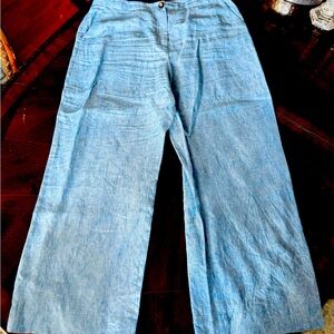 Linen size 12 P Boden wide leg pants!